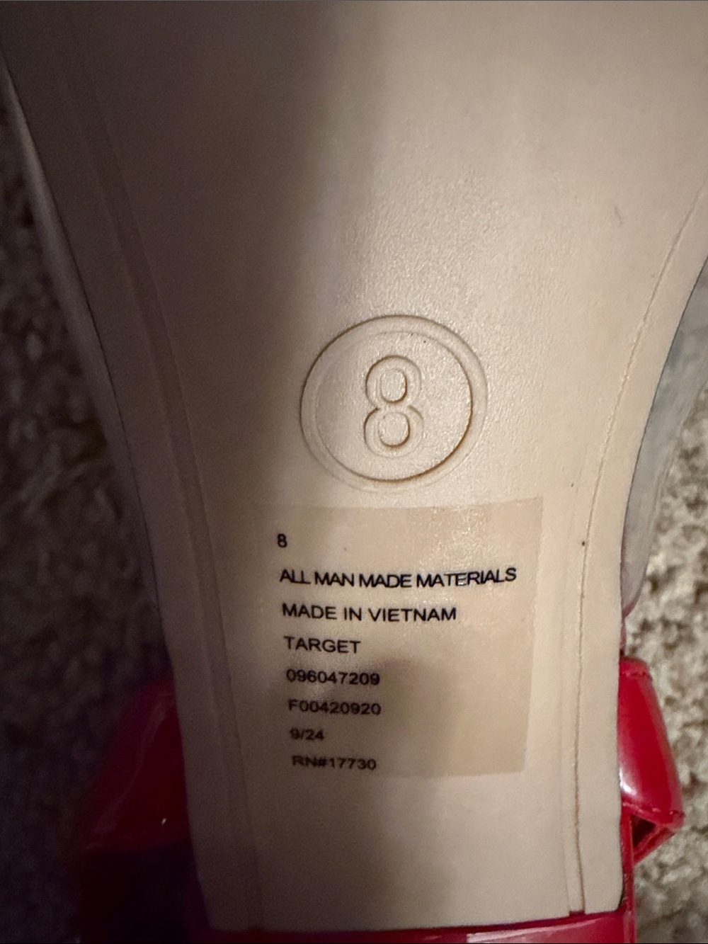 NWT A New Day Eleanor Red Heart Kitten Heel Slingback Sandal size 8 - Picture 7 of 10